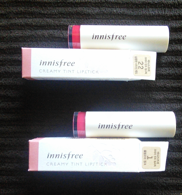 Innisfree Creamy Tint lipsticks